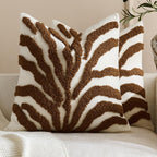Tufted Leaf Cushion Covers - Twin-Pack - Brown, 45cm x 45cm