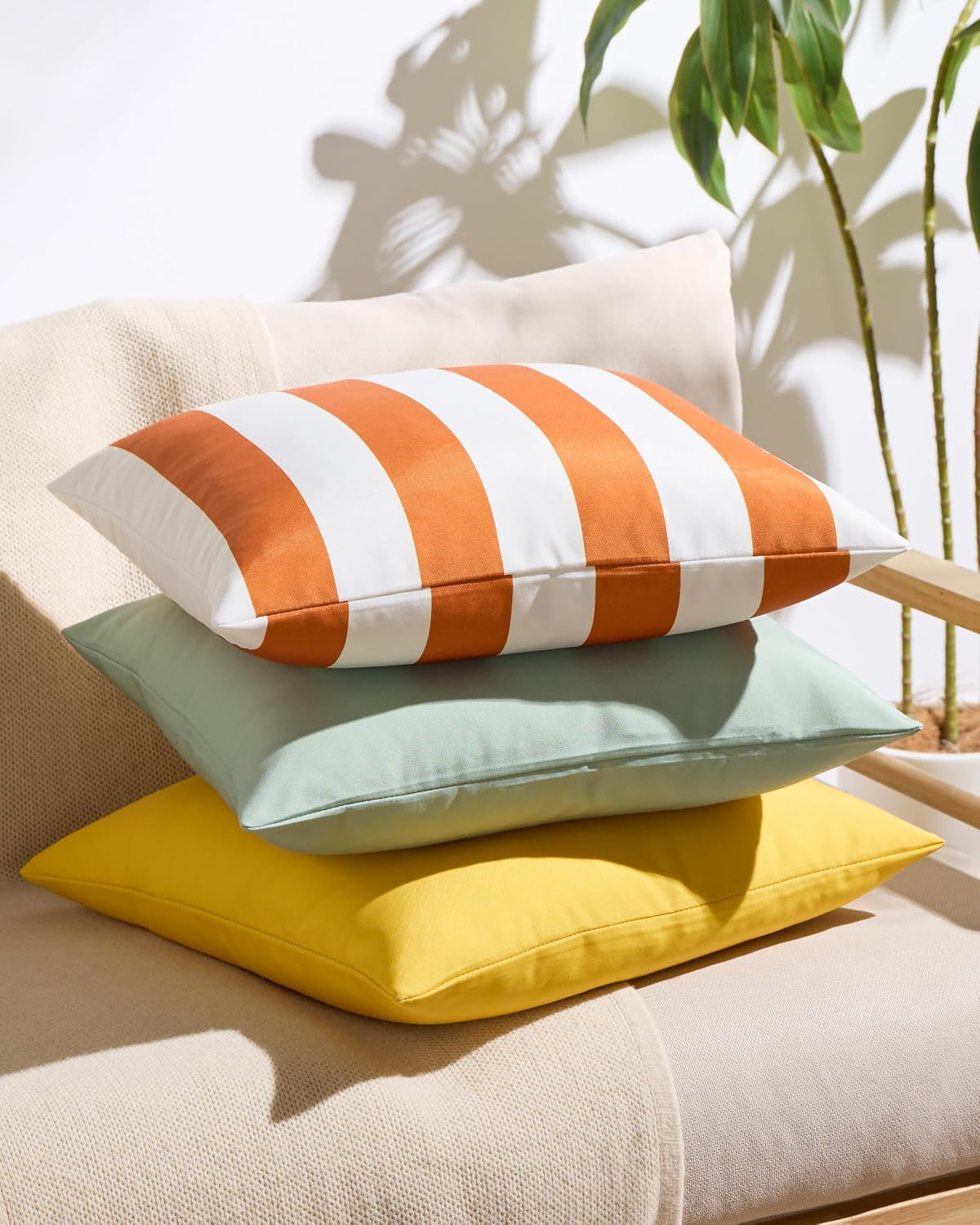 Outdoor Waterproof Cushion Covers - Sage Green, 45x45cm