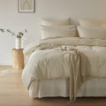Yarn-Dyed Vintage Washed Cotton Quilt Cover Set - Oatmeal