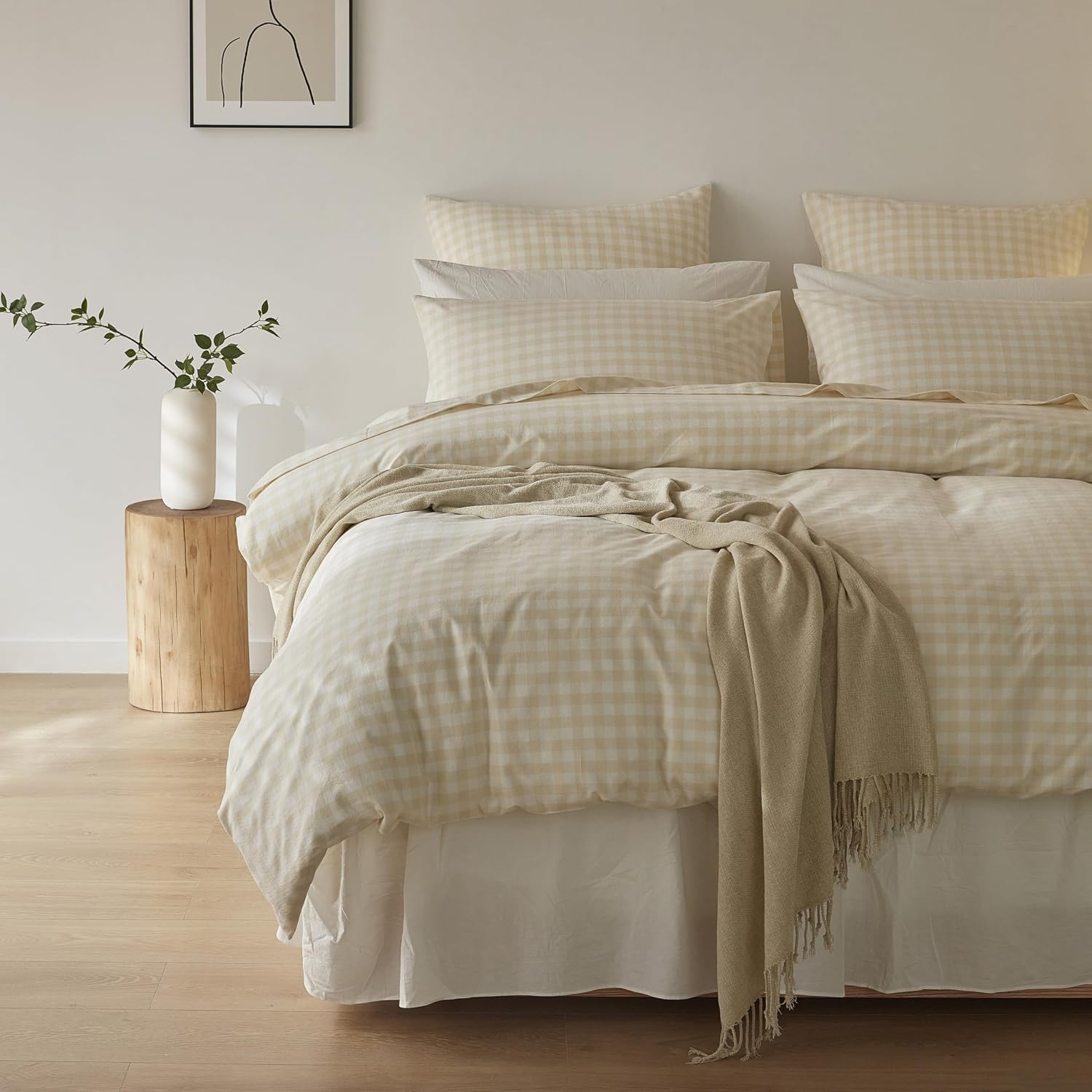 Yarn-Dyed Vintage Washed Cotton Quilt Cover Set - Oatmeal