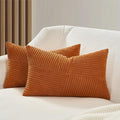 Corduroy Windmill-Inspired Cushion Covers - Twin-Pack - Terracotta - 30cm x 50cm