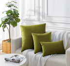 Velvet Cushion Covers - Twin-Pack - Green
