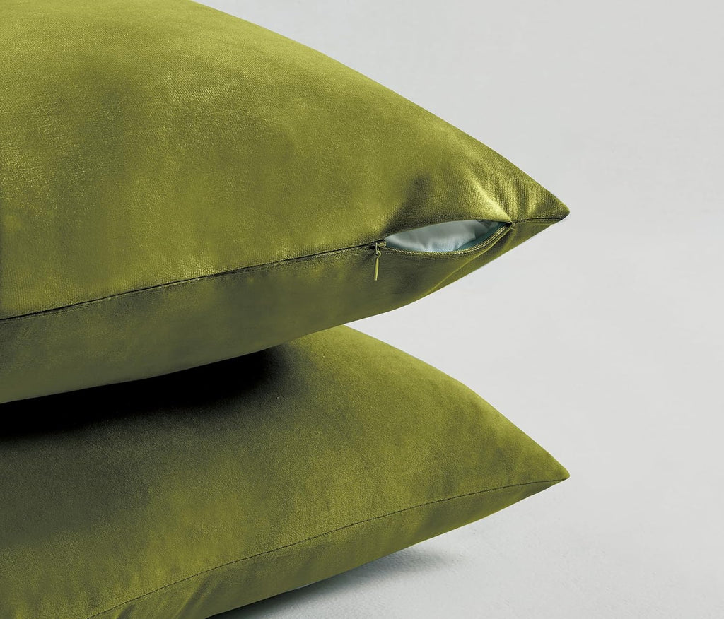 Velvet Cushion Covers - Pack of 4 -  Gradient Green - 45cm*45cm
