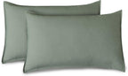 Vintage Washed Microfibre Quilt Cover Set - Khaki Green
