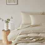 Yarn-Dyed Vintage Washed Cotton Quilt Cover Set - Oatmeal