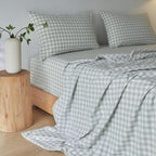 Yarn-Dyed Vintage Washed Cotton Sheet Set - Sage