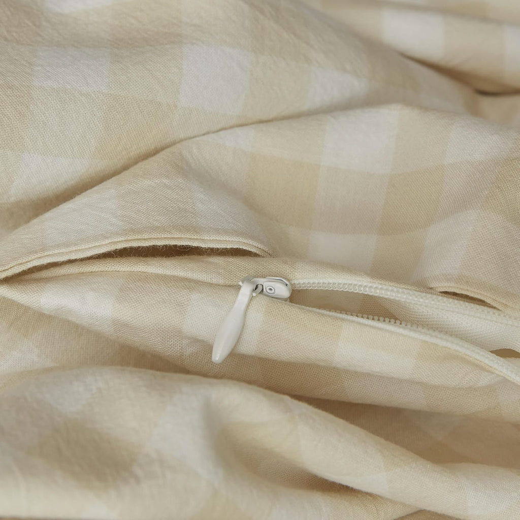 Yarn-Dyed Vintage Washed Cotton Quilt Cover Set - Oatmeal