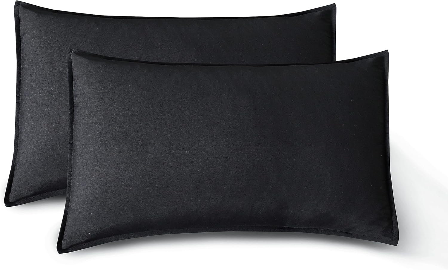 Vintage Washed Microfibre Sheet Set with Pillowcases - Black