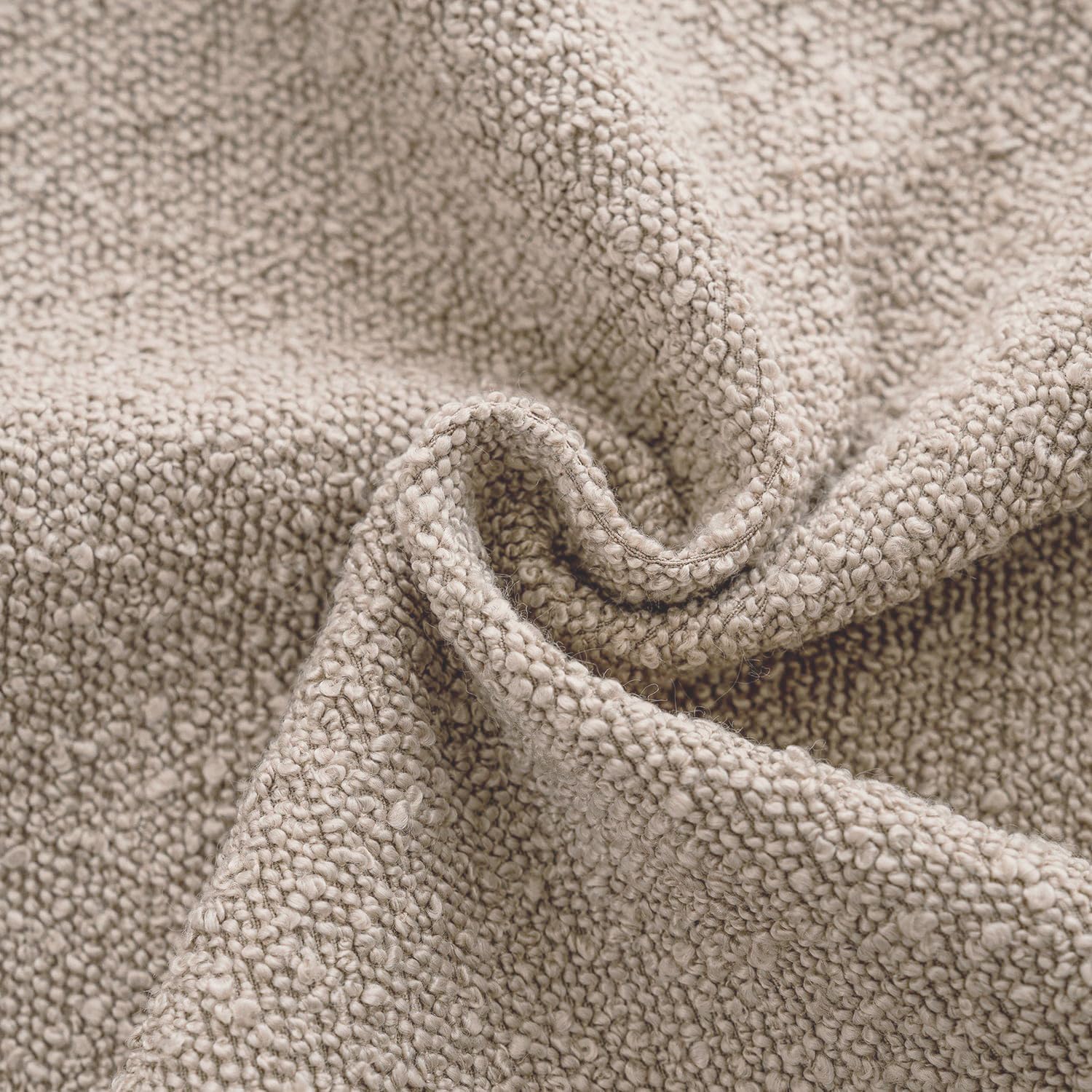 Boucle European Pillowcases - Oatmeal - Twin Pack