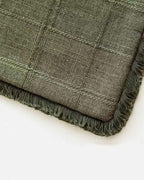 Linen-Look Cushion Covers - Twin-Pack - Olive Green, 45cm x 45cm