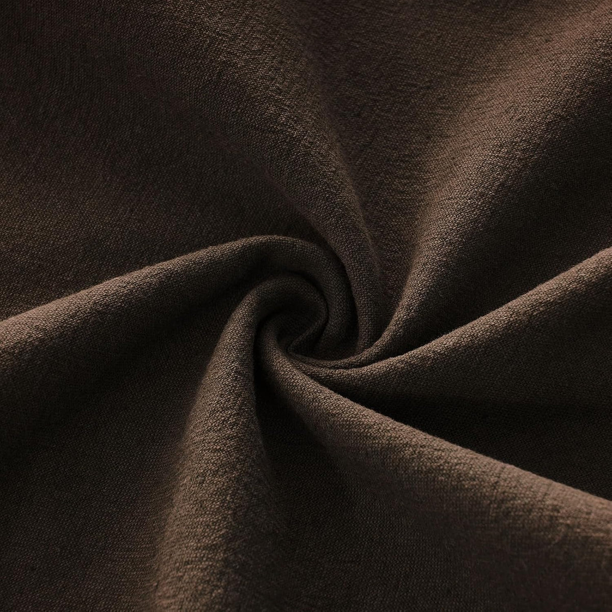 Linen-Cotton European Pillowcases - Soft & Breathable with Hidden Zipper Design - Dark Brown, 65x65cm