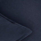 Linen-Cotton European Pillowcases - Soft & Breathable with Hidden Zipper Design - Navy, 65x65cm