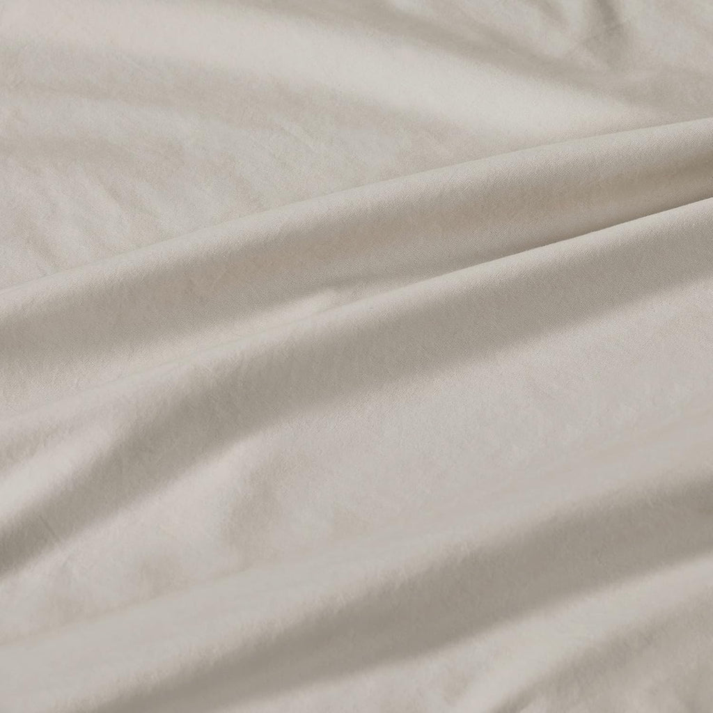 Vintage Washed Cotton Fitted Sheet Combo Set - Natural
