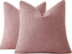 Boucle European Pillowcases - Pink - Twin Pack