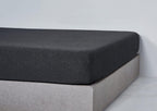 Jersey Cotton Fitted Sheet - Black Marble