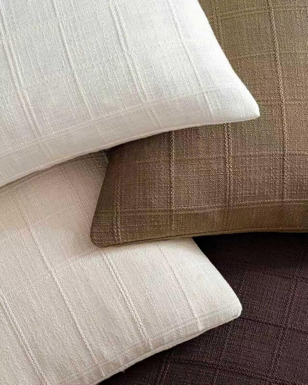 Linen-Look Cushion Covers - Pack of 4 - Earthy Neutrals, 30cm x 50cm