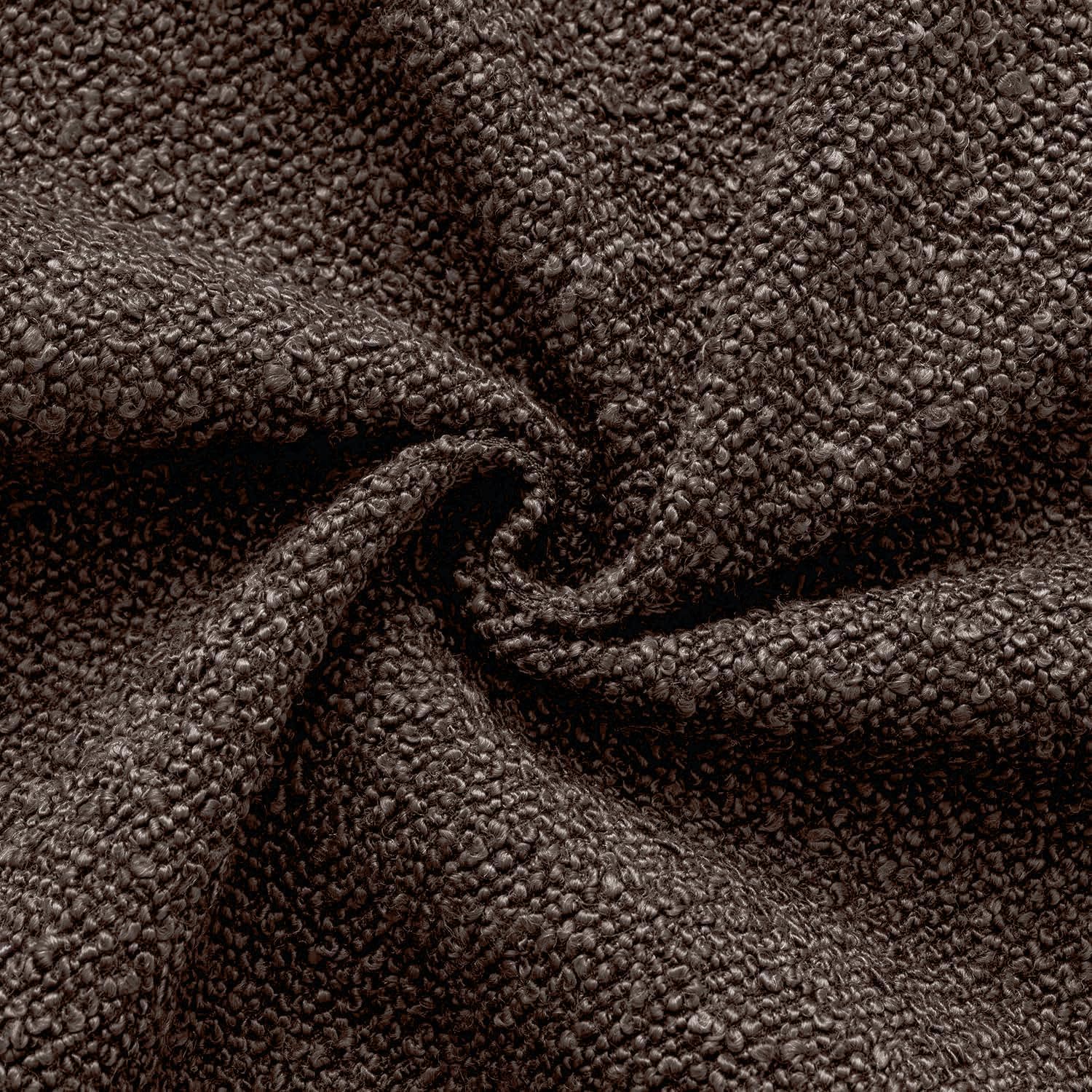 Boucle European Pillowcases - Brown - Twin Pack