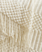 Bobble Textured Knitted Throw - Snow, 130x170cm