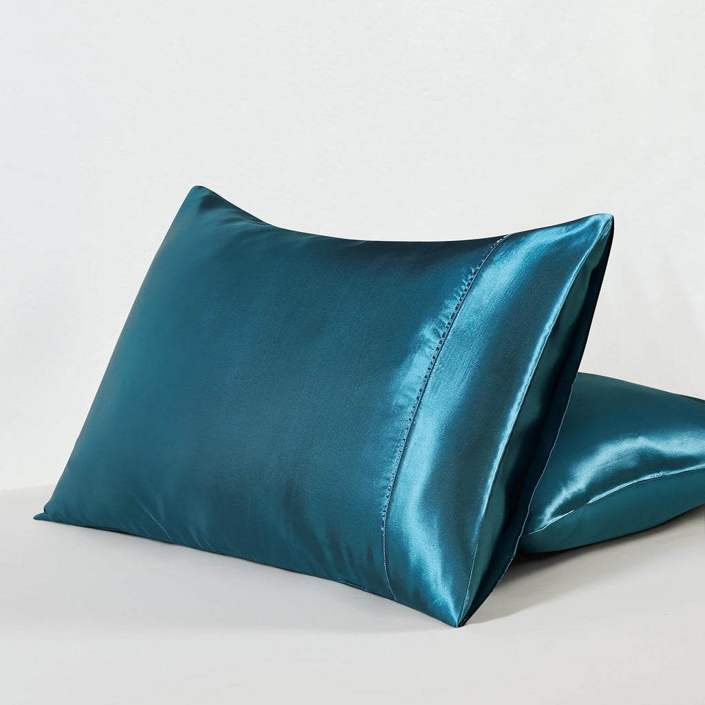 Satin Pillowcases - Twin-Pack - Teal