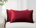 Velvet Cushion Covers - Twin-Pack - Red