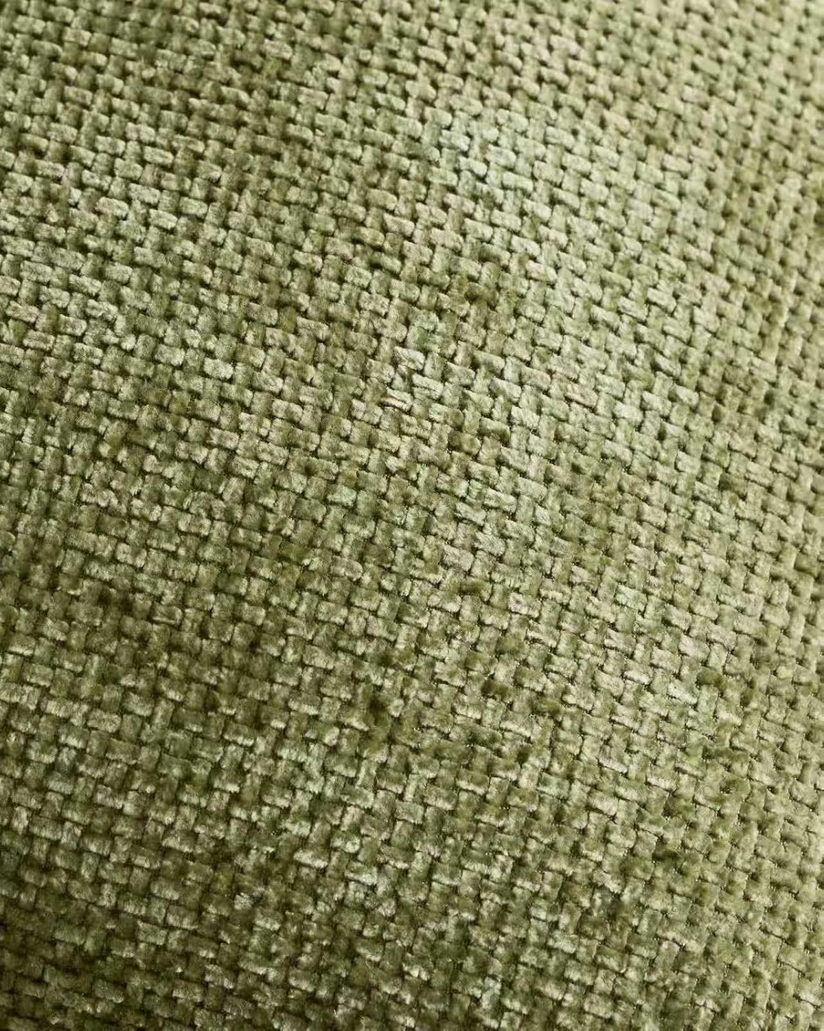 Chenille Grid Cushion Covers - Pack of 2 - Olive Green, 50cm x 50cm