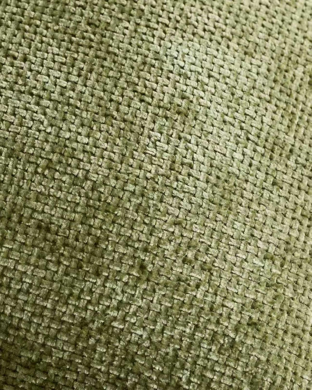 Chenille Grid Cushion Covers - Pack of 2 - Olive Green, 30cm x 50cm