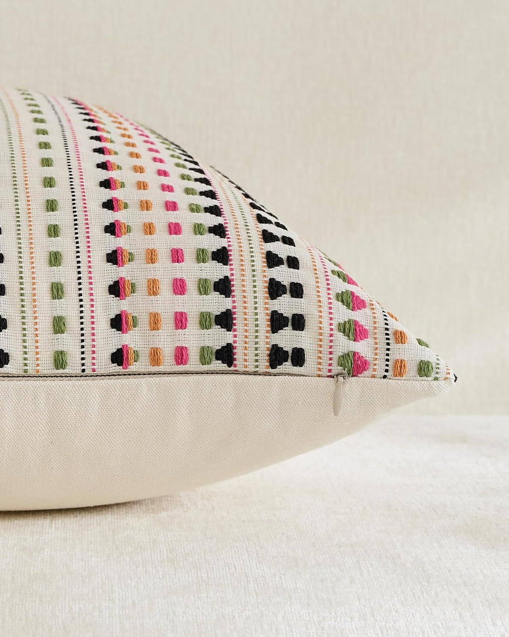 Bohemian Dot Woven Cushion Covers - Twin-Pack - Multicolour, 30cm x 50cm