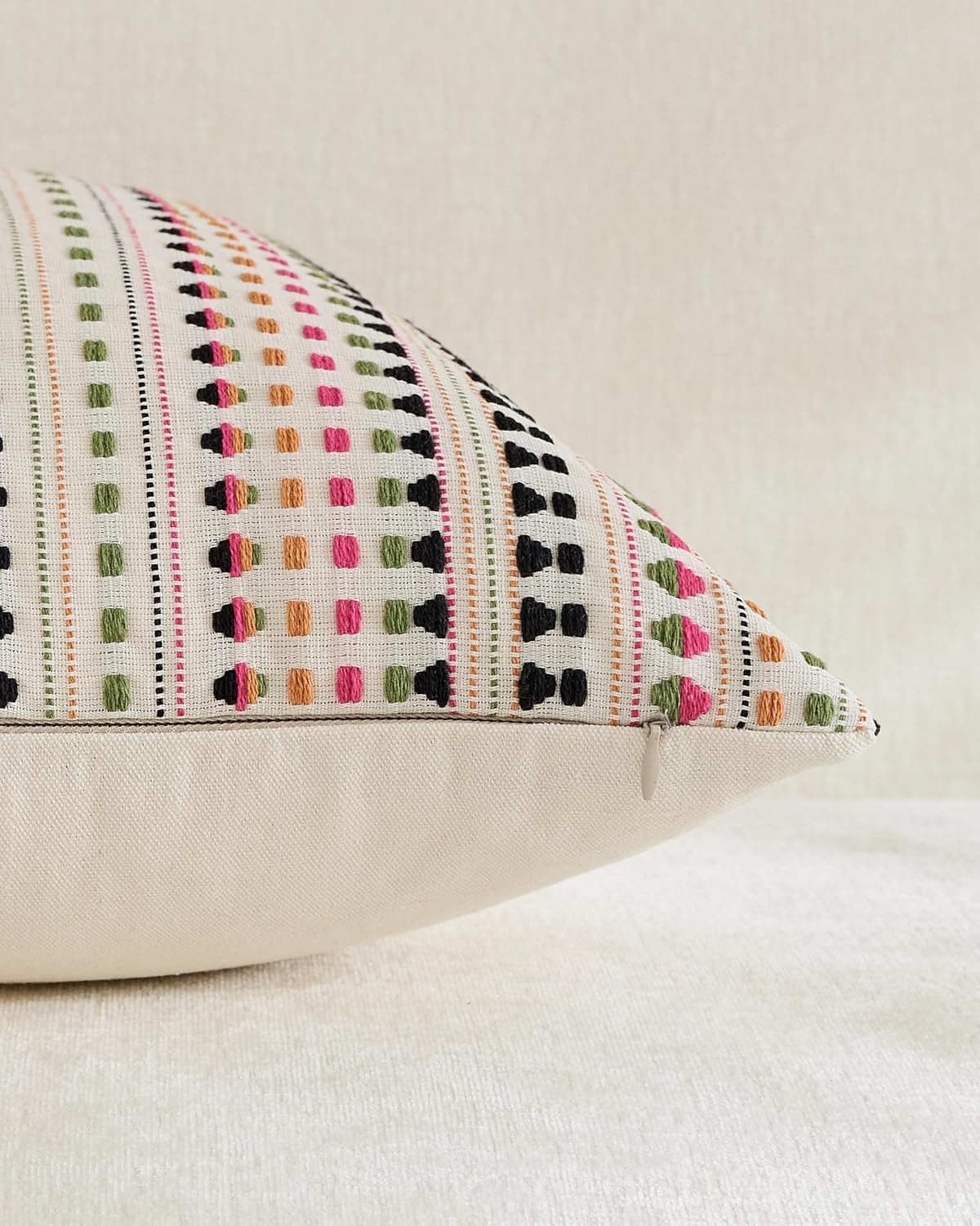 Bohemian Dot Woven Cushion Covers - Twin-Pack - Multicolour, 30cm x 50cm