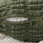 Boho Corduroy Cushion Covers - Twin-Pack - Olive Green - 30cm x 50cm