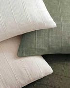 Linen-Look Cushion Covers - Pack of 4 - Green Neutrals, 30cm x 50cm