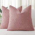 Boucle European Pillowcases - Pink - Twin Pack