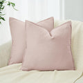 Linen & Cotton Blend Cushion Covers - Twin-Pack - Pink