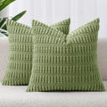 Boho Corduroy Cushion Covers - Twin-Pack - Sage - 45cm x 45cm