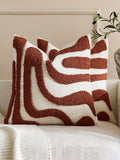 Tufted Wave Cushion Covers Set of 2, Rust, 45 x 45 cm