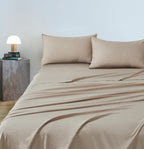 Vintage Washed Microfibre Sheet Set with Pillowcases - Linen