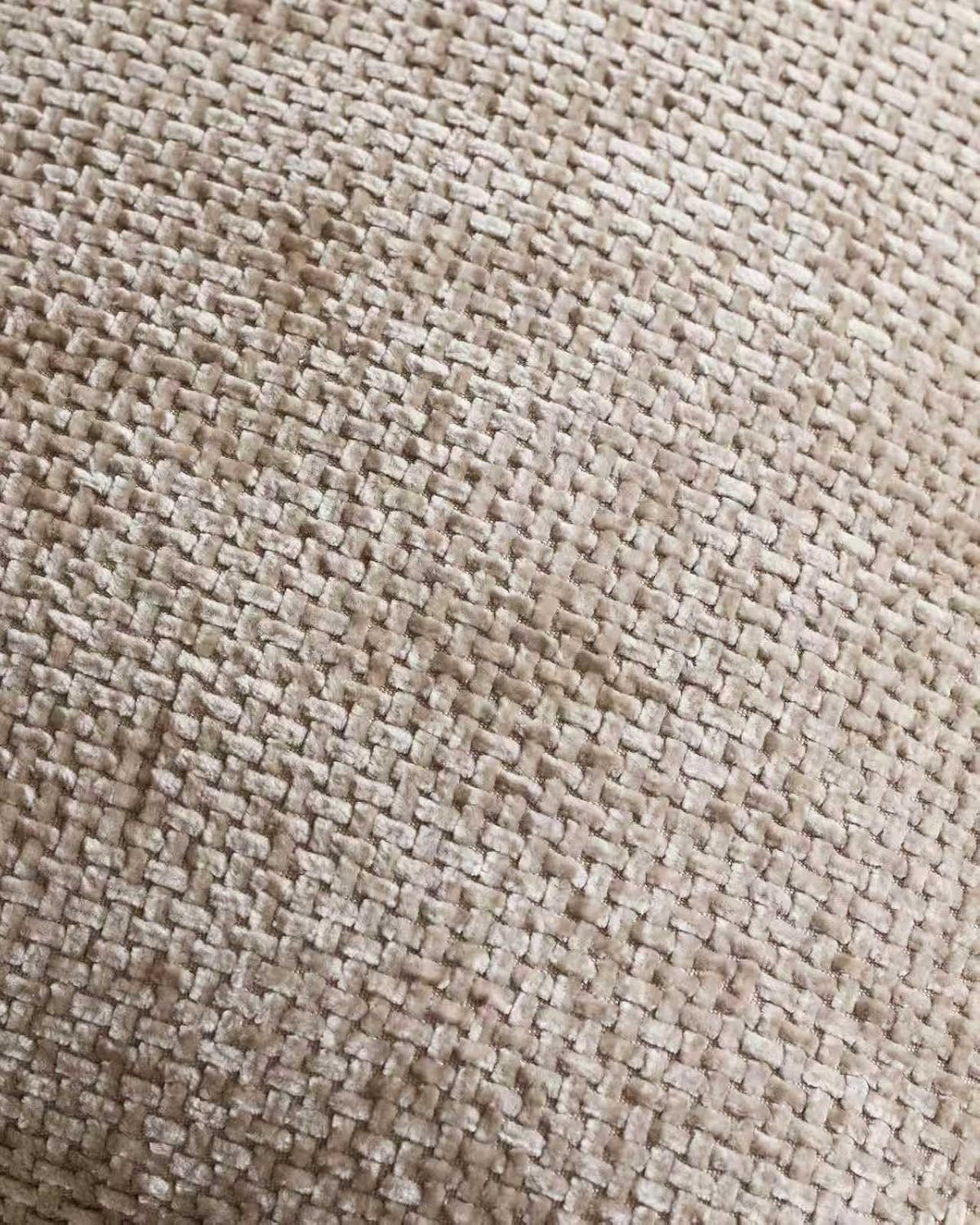 Chenille Grid Cushion Covers - Pack of 2 - Taupe, 50cm x 50cm