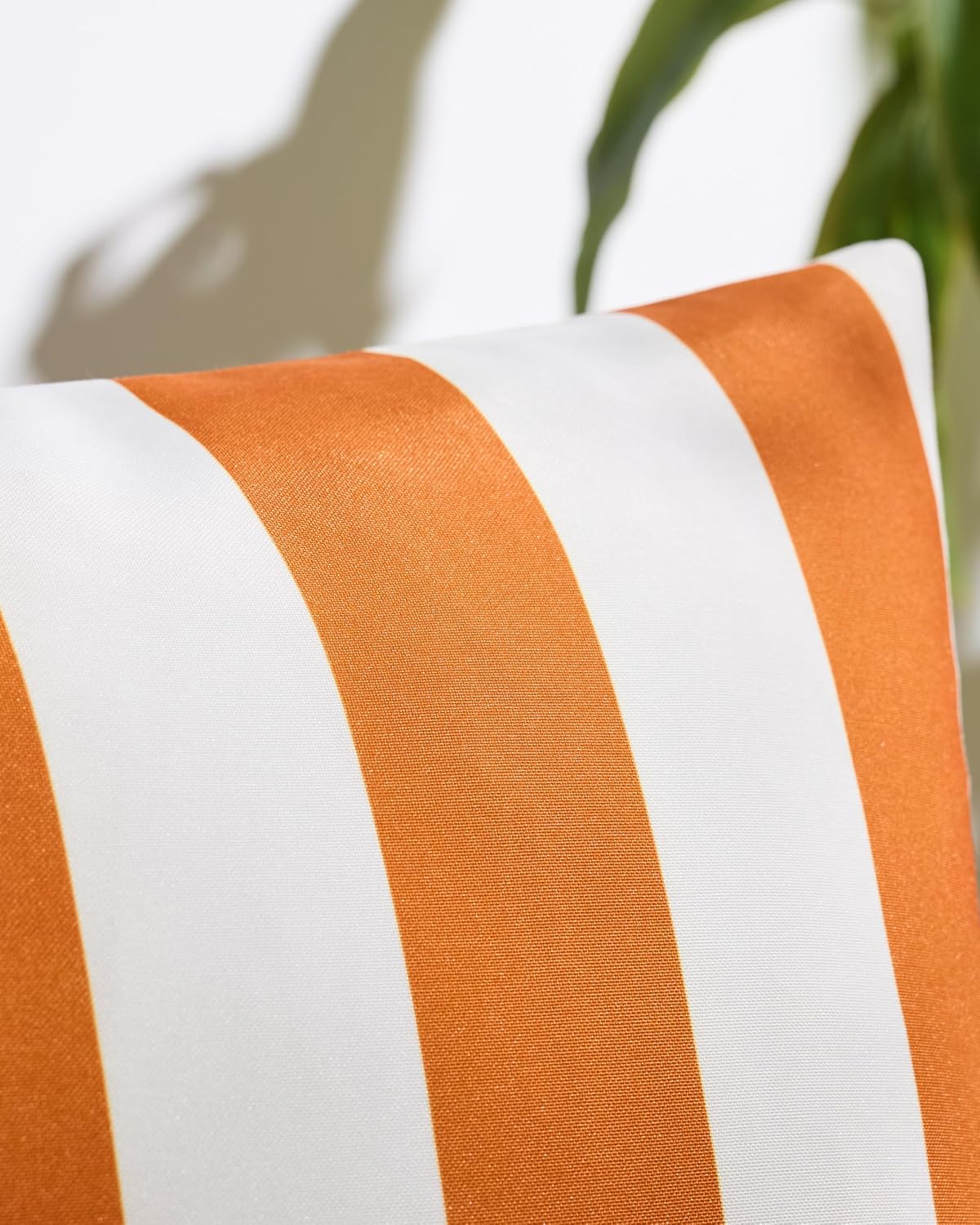Striped Outdoor Waterproof Cushion Covers Orange 30x50cm