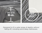 Vintage Washed Microfibre Sheet Set with Pillowcases - Grey