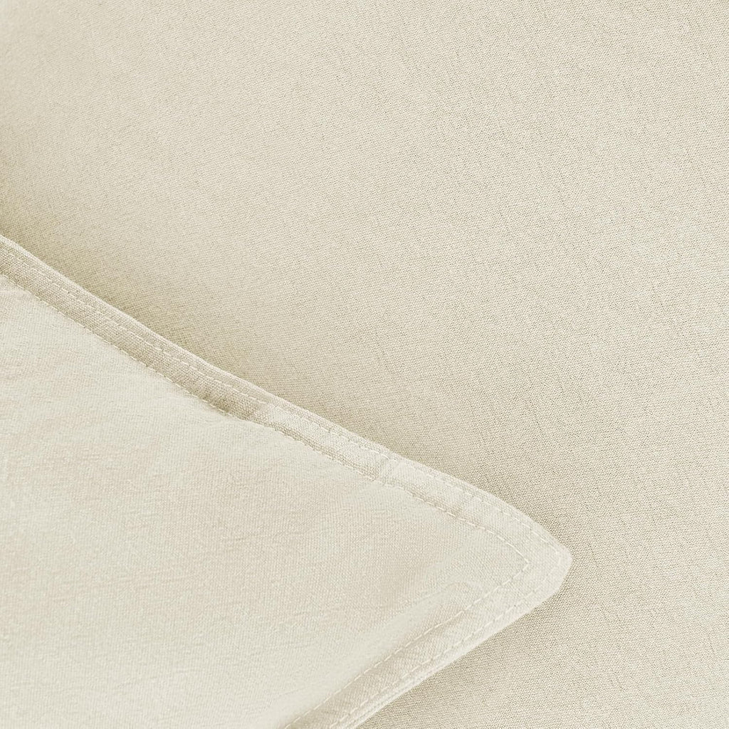 Linen-Cotton European Pillowcases - Soft & Breathable with Hidden Zipper Design - Linen, 65x65cm