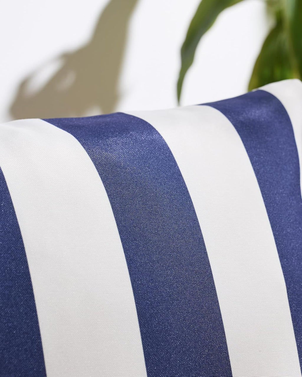 Striped Outdoor Waterproof Cushion Covers Navy Blue 45x45cm