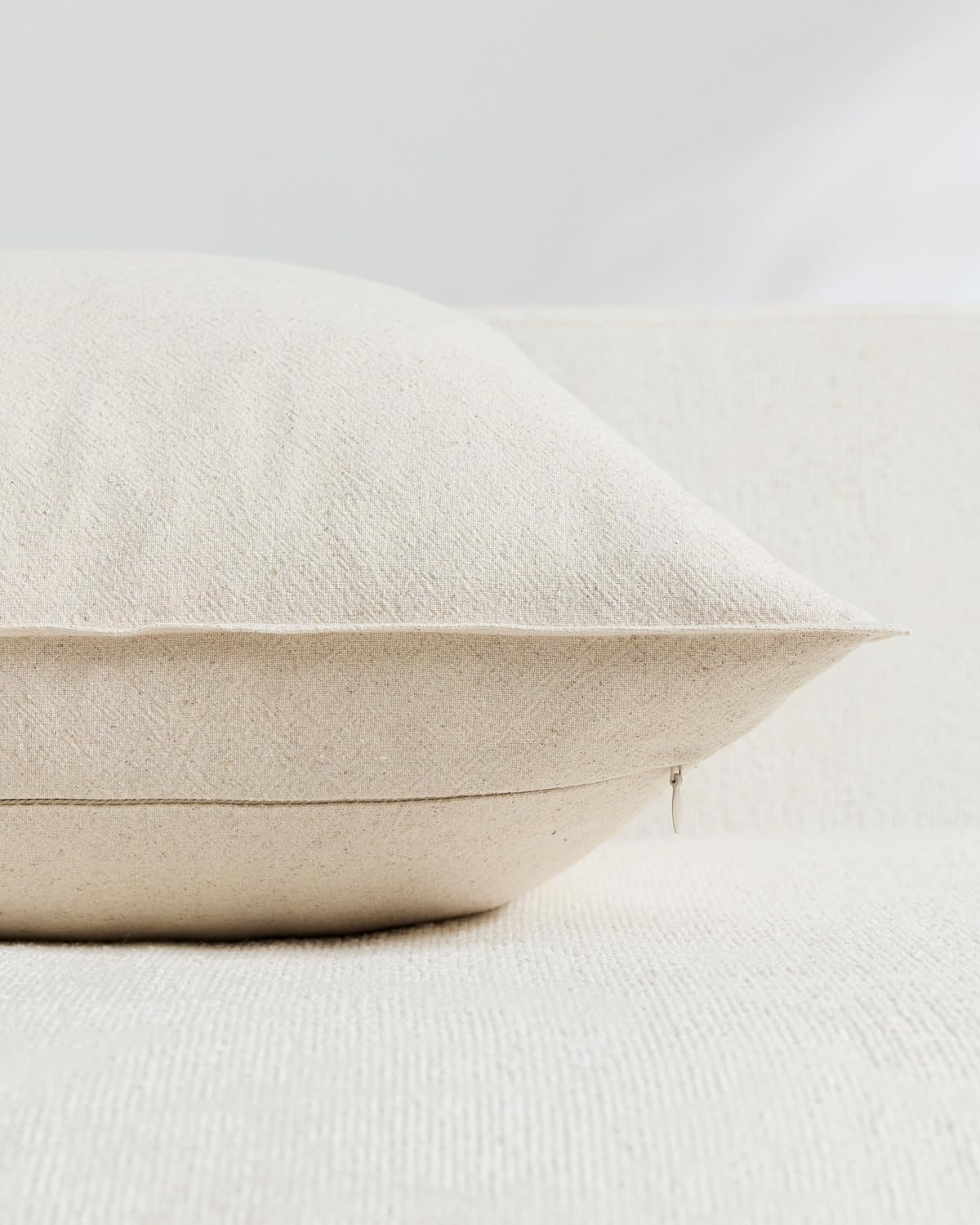 Linen & Cotton Blend Cushion Covers - Pack of 4 - Mix of Green, 30cm x 50cm