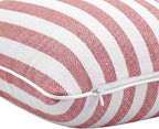 2-Pack Yarn-Dyed Linen-Cotton Cushion Covers - Red - 45x45cm