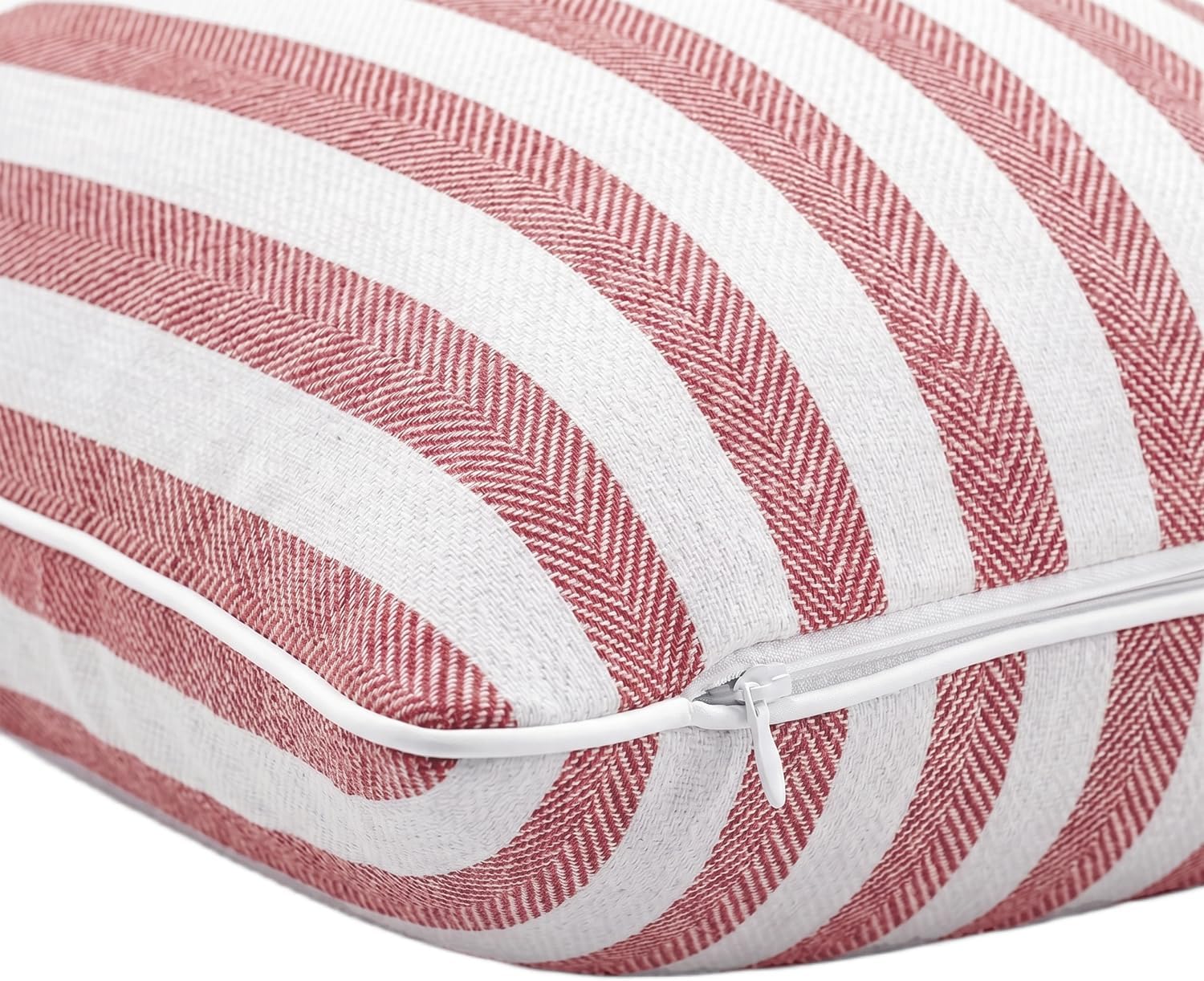 2-Pack Yarn-Dyed Linen-Cotton Cushion Covers - Red - 45x45cm