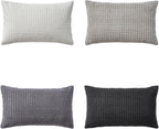 Corduroy Corn Grain Cushion Covers - Pack of 4 Mix of Grey Shades - 30cm x 50cm