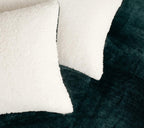 Teddy Sherpa Standard Pillowcases - Twin-Pack - Emerald Green - 48cm x 73cm