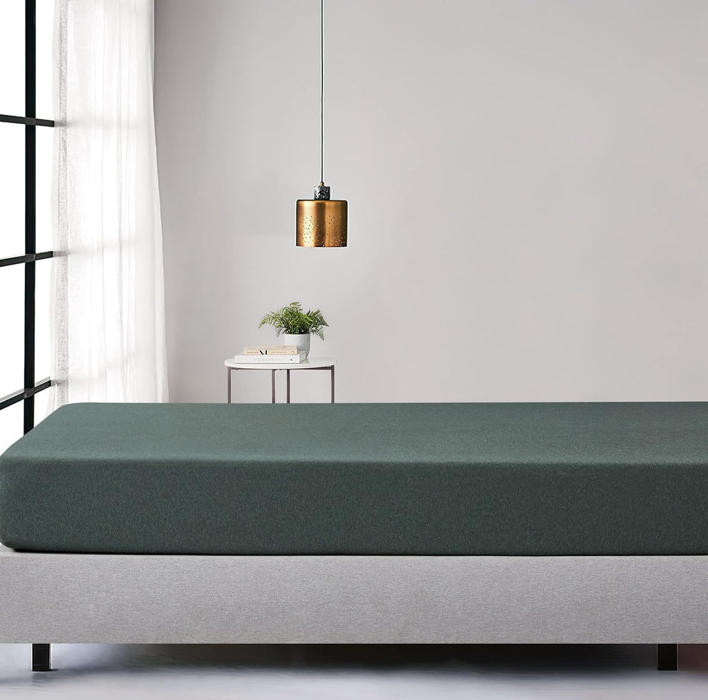 Jersey Cotton Fitted Sheet - Forest Green