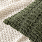 Boho Corduroy Cushion Covers - Twin-Pack - Olive Green - 30cm x 50cm