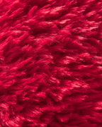 Faux Fur Love Heart Cushion - Red, 40x35cm