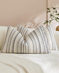 Bohemian Dot Woven Cushion Covers - Twin-Pack - Grey, 30cm x 50cm