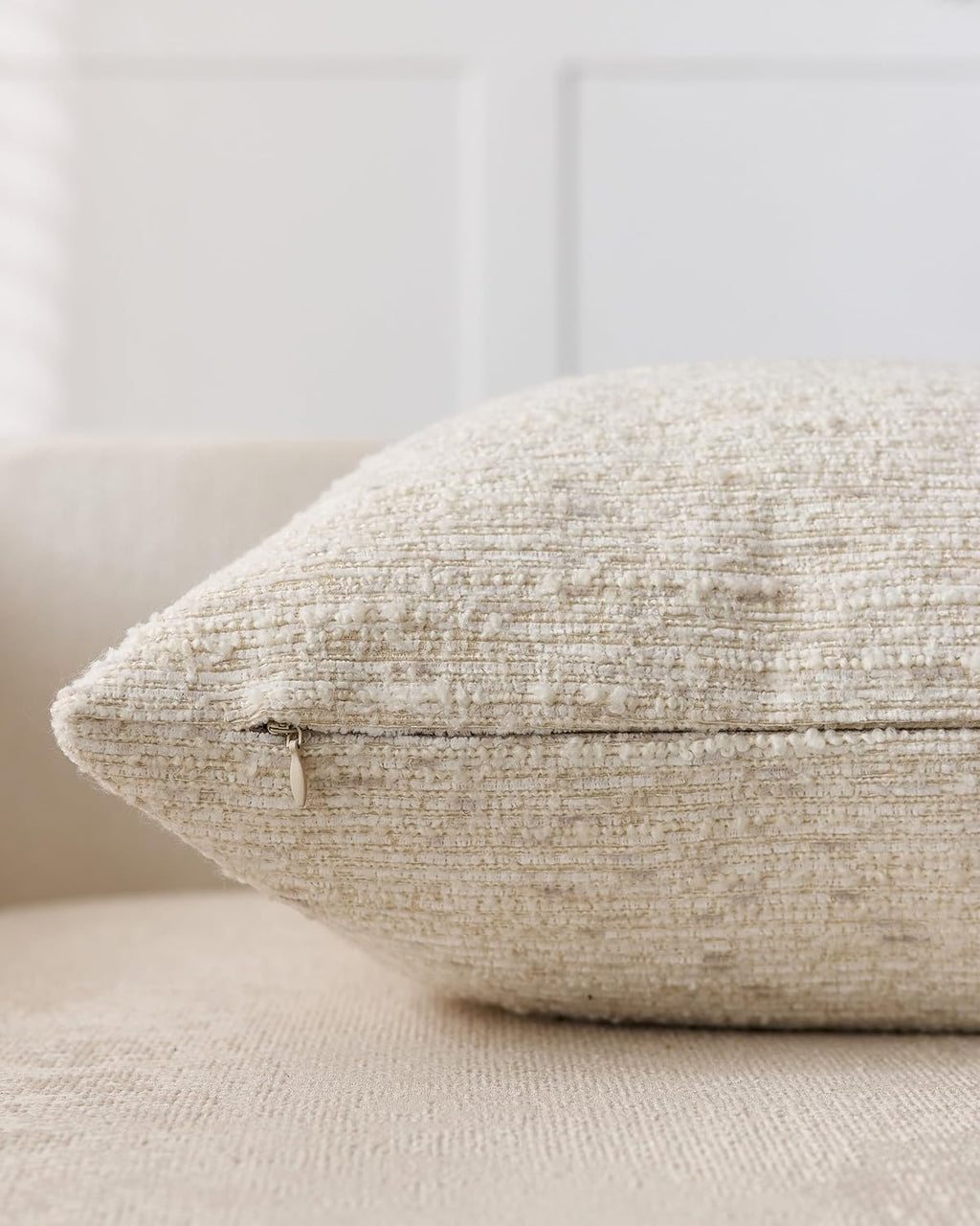 Speckled Bouclé Cushion Covers - Twin-Pack - Oatmeal, 30cm x 50cm